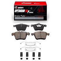 Optimum OE Brake Pads & Hardware Kit, 2007-2018 Volvo, Position: Front