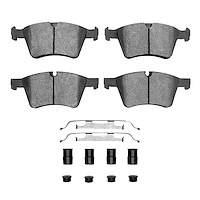 Optimum OE Brake Pads & Hardware Kit, 2007-2009 Mercedes-Benz, Position: Front