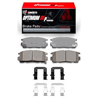 Optimum OE Brake Pads & Hardware Kit, 2007-2017 GM, Position: Rear