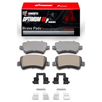 Optimum OE Brake Pads & Hardware Kit, 2007-2018 Volvo, Position: Rear