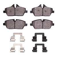 Optimum OE Brake Pads & Hardware Kit, Fits Select Fits Multiple Makes/Models, Position: Front