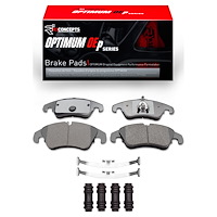 Optimum OE Brake Pads & Hardware Kit, 2009-2017 Audi/Porsche/Volkswagen, Position: Front