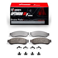 Optimum OE Brake Pads & Hardware Kit, 2010-2012 Ford/Lincoln/Mercury/Mazda, Position: Rear
