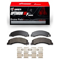 Optimum OE Brake Pads & Hardware Kit, 2008-2021 Fits Multiple Makes/Models, Position: Front & Rear