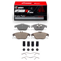 Optimum OE Brake Pads & Hardware Kit, 2010-2017 Mercedes-Benz, Position: Rear