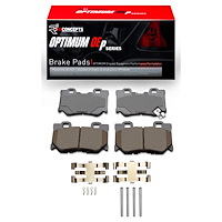 Optimum OE Brake Pads & Hardware Kit, Fits Select Infiniti/Nissan, Position: Rear