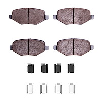 Optimum OE Brake Pads & Hardware Kit, 2011-2015 Ford/Lincoln/Mercury/Mazda, Position: Rear