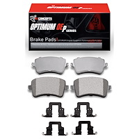 Optimum OE Brake Pads & Hardware Kit, 2008-2016 Audi/Porsche/Volkswagen, Position: Rear