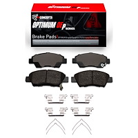 Optimum OE Brake Pads & Hardware Kit, 2009-2020 Acura/Honda, Position: Front