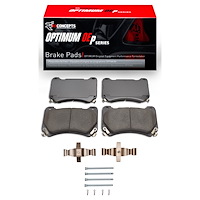 Optimum OE Brake Pads & Hardware Kit, 2009-2014 Kia/Hyundai/Genesis, Position: Front