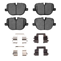 Optimum OE Brake Pads & Hardware Kit, 2010-2013 Land Rover, Position: Rear