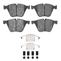 Optimum OE Brake Pads & Hardware Kit, 2010-2019 BMW, Position: Front
