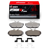 Optimum OE Brake Pads & Hardware Kit, 2005-2014 Ford/Lincoln/Mercury/Mazda, Position: Rear