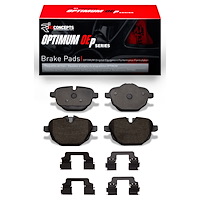 Optimum OE Brake Pads & Hardware Kit, 2011-2020 BMW, Position: Rear