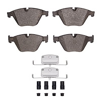 Optimum OE Brake Pads & Hardware Kit, 2011-2018 BMW, Position: Front