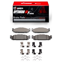 Optimum OE Brake Pads & Hardware Kit, 2011-2019 Ford/Lincoln/Mercury/Mazda, Position: Front