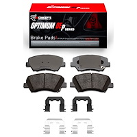 Optimum OE Brake Pads & Hardware Kit, 2011-2016 Kia/Hyundai/Genesis, Position: Front