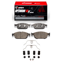 Optimum OE Brake Pads & Hardware Kit, 2012-2014 Audi/Porsche/Volkswagen, Position: Front
