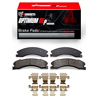 Optimum OE Brake Pads & Hardware Kit, Fits Select Fits Multiple Makes/Models, Position: Front & Rear