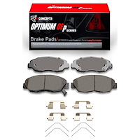 Optimum OE Brake Pads & Hardware Kit, 1996-2015 Acura/Honda, Position: Front