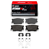 Optimum OE Brake Pads & Hardware Kit, 2006-2018 Lexus/Toyota/Scion, Position: Rear