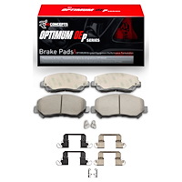 Optimum OE Brake Pads & Hardware Kit, 2013-2016 Mopar, Position: Front