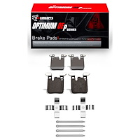 Optimum OE Brake Pads & Hardware Kit, 2012-2021 BMW, Position: Rear