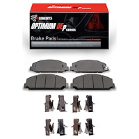 Optimum OE Brake Pads & Hardware Kit, 2013-2020 Hino, Position: Front & Rear