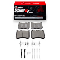 Optimum OE Brake Pads & Hardware Kit, 2013-2021 Mercedes-Benz, Position: Front
