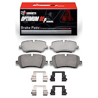 Optimum OE Brake Pads & Hardware Kit, 2013-2021 Land Rover, Position: Rear