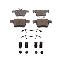 Optimum OE Brake Pads & Hardware Kit, Fits Select Audi/Porsche/Volkswagen, Position: Rear