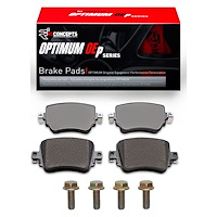 Optimum OE Brake Pads & Hardware Kit, Fits Select Audi/Porsche/Volkswagen, Position: Rear