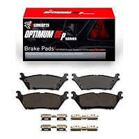 Optimum OE Brake Pads & Hardware Kit, 2015-2021 Ford/Lincoln/Mercury/Mazda, Position: Rear