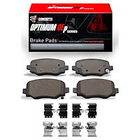 Optimum OE Brake Pads & Hardware Kit, Fits Select Mopar, Position: Rear