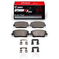 Optimum OE Brake Pads & Hardware Kit, 2011-2017 Kia/Hyundai/Genesis, Position: Rear