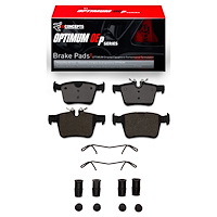 Optimum OE Brake Pads & Hardware Kit, Fits Select Fits Multiple Makes/Models, Position: Rear