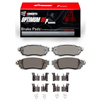 Optimum OE Brake Pads & Hardware Kit, Fits Select Lexus/Toyota/Scion, Position: Rear