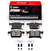Optimum OE Brake Pads & Hardware Kit, Fits Select Mopar, Position: Rear