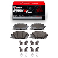 Optimum OE Brake Pads & Hardware Kit, Fits Select Fits Multiple Makes/Models, Position: Front