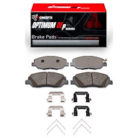 Optimum OE Brake Pads & Hardware Kit, 2006-2019 Kia/Hyundai/Genesis, Position: Front