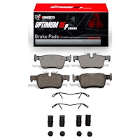 Optimum OE Brake Pads & Hardware Kit, 2018-2020 Volvo, Position: Rear