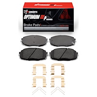 Optimum OE Brake Pads & Hardware Kit, 2010-2013 Kia/Hyundai/Genesis, Position: Front
