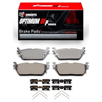 Optimum OE Brake Pads & Hardware Kit, Fits Select Mopar, Position: Rear