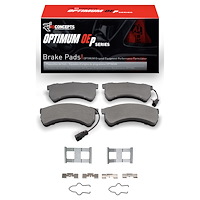 Optimum OE Brake Pads & Hardware Kit, 2016-2021 Freightliner, Position: Front & Rear