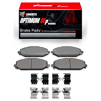Optimum OE Brake Pads & Hardware Kit, Fits Select Mopar, Position: Front