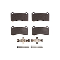 Optimum OE Brake Pads & Hardware Kit, Fits Select Tesla, Position: Front