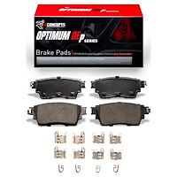 Optimum OE Brake Pads & Hardware Kit, Fits Select Fits Multiple Makes/Models, Position: Rear