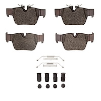 Optimum OE Brake Pads & Hardware Kit, Fits Select Fits Multiple Makes/Models, Position: Rear