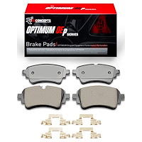 Optimum OE Brake Pads & Hardware Kit, Fits Select Audi/Porsche/Volkswagen, Position: Rear