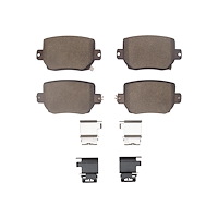 Optimum OE Brake Pads & Hardware Kit, Fits Select Tesla, Position: Rear